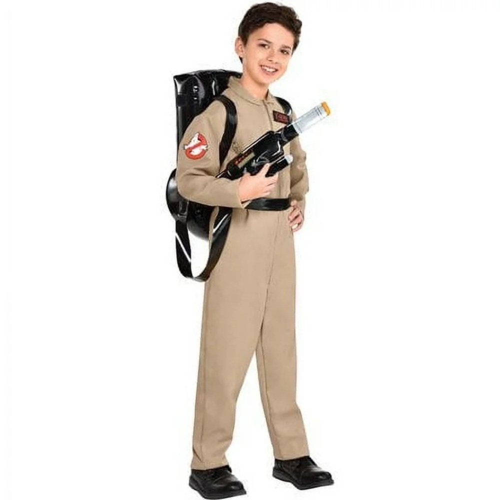 SOLD!! NWT Kids Party City Classic Ghostbusters Costume w/Inflatable Proton Pack